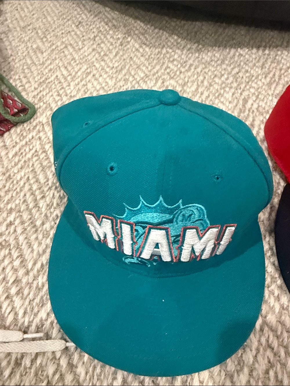 miami Teal Embroidered Snapback Hat